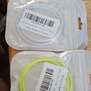 White and Neon Yellow Hoop Earrings